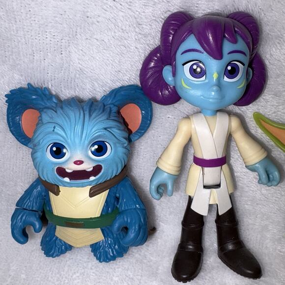 Star Wars Young Jedi Adventures Jedi Hero Collection Toy Figures Yoda Lot Of 4 - Picture 3 of 7